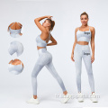 Costumes de yoga pour femmes ensemble de yoga sans couture personnalisé